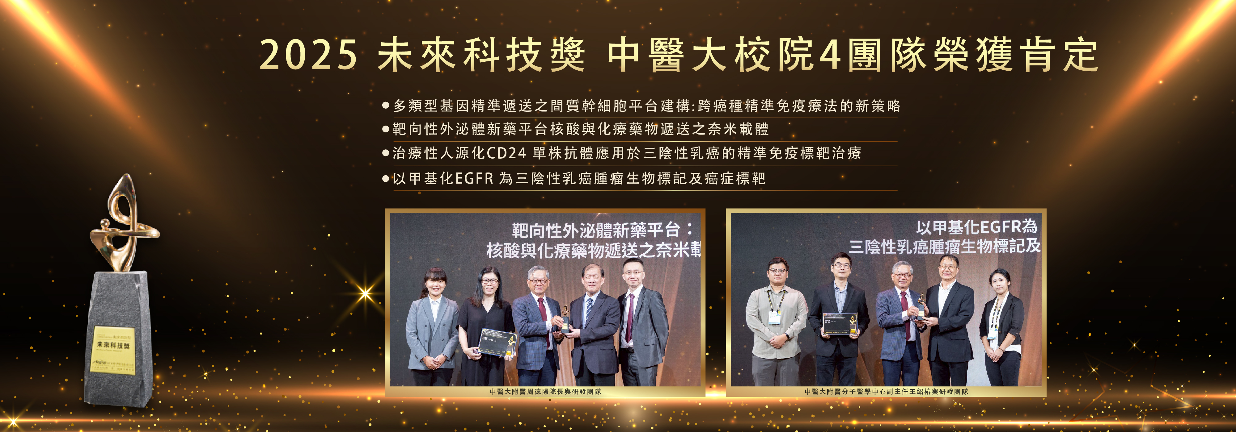 2025未來科技獎｜中醫大校院共4團隊榮獲肯定